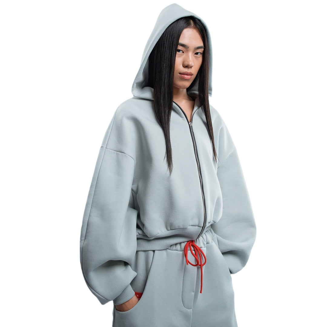 Trendy hooded sweatshirt for women with a casual cropped design Lune London