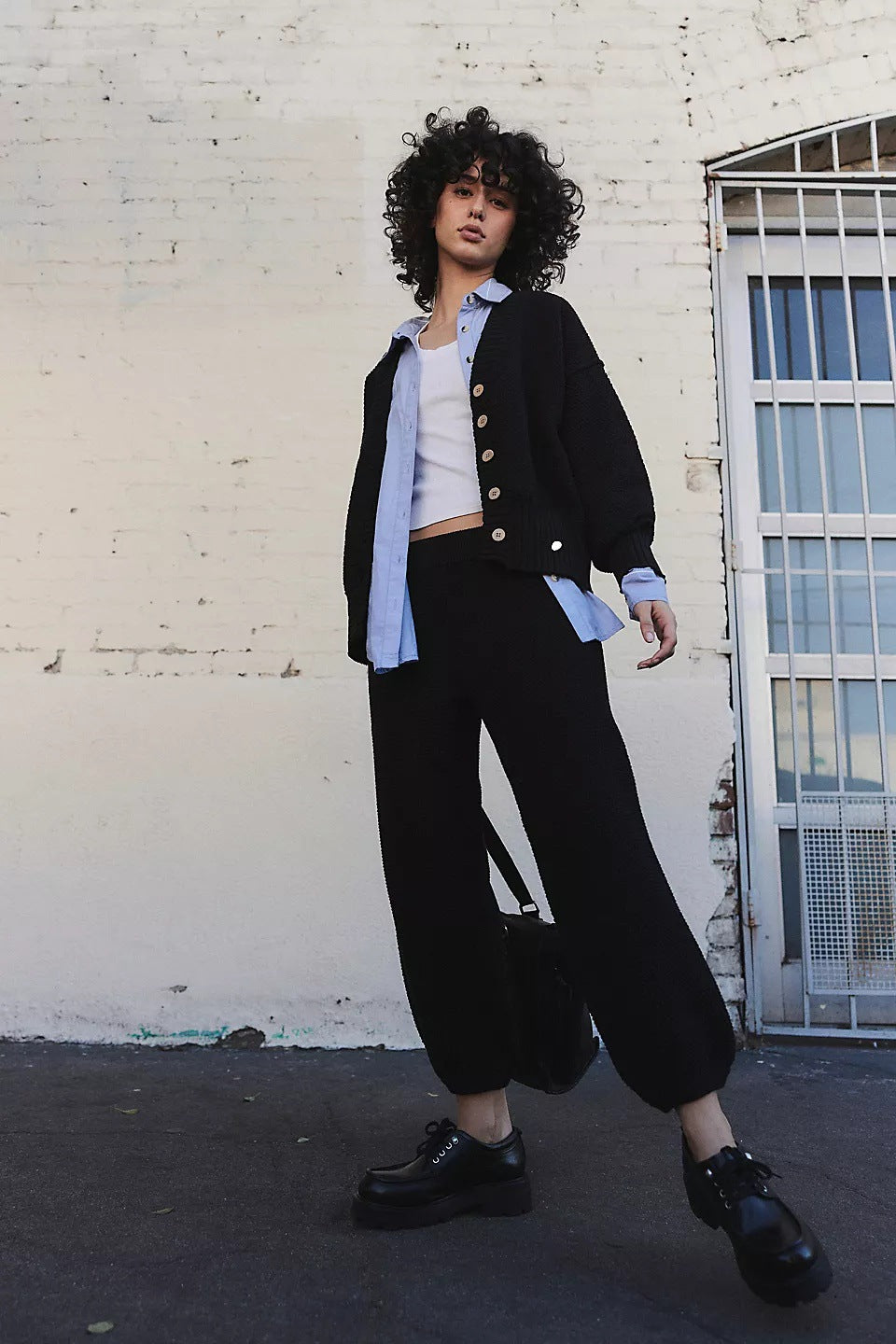 Ladies Casual Knit Loungewear Set with Loose Top and Comfortable Pants Lune London