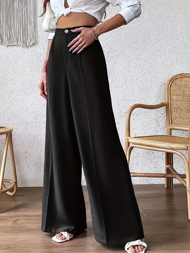 Ladies Elegant and wide high-waisted pants Lune London