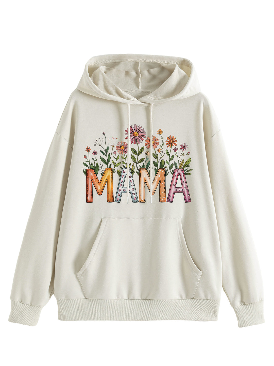 Haut de femme à capuche avec imprimé floral et lettrage inspirant Chic & Stil