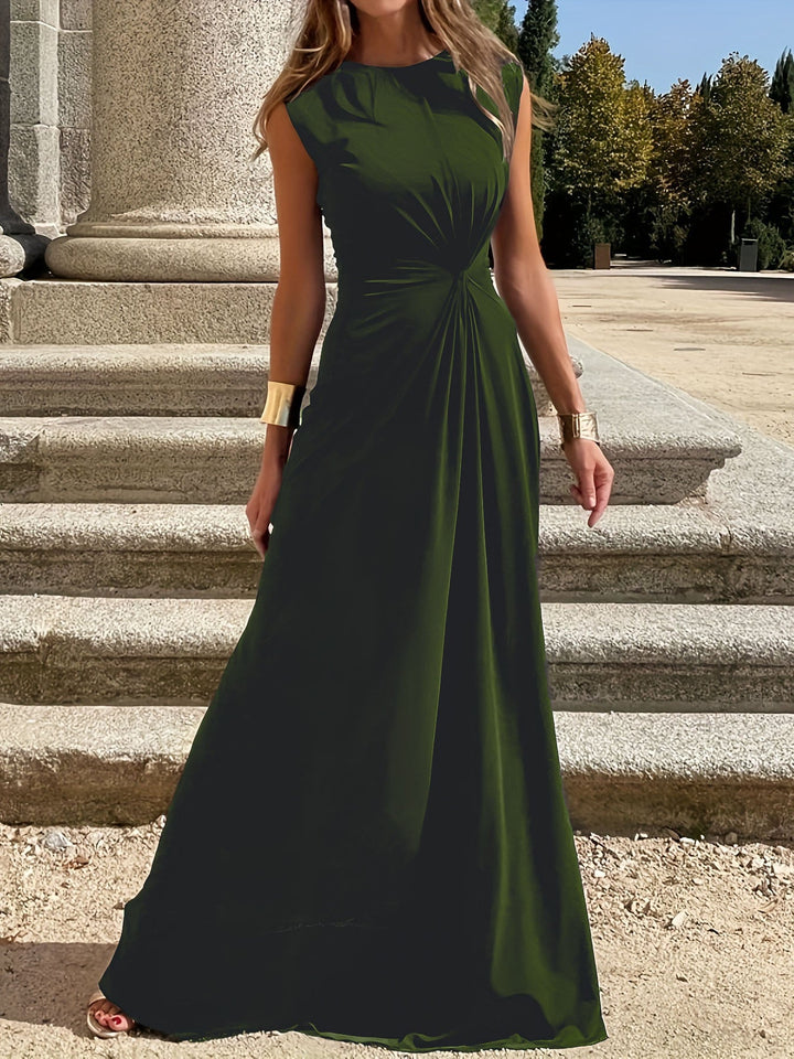 Women's Maxi Dress with Elegant Knot Detail and Flowing Cut Chic Und Stil