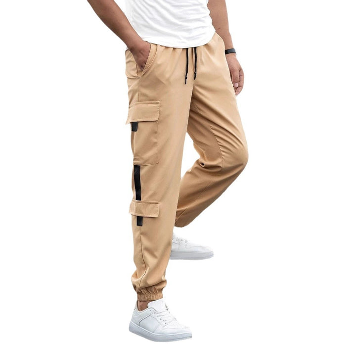 Men's cargo pants with functional pockets and elastic waistband Lune London