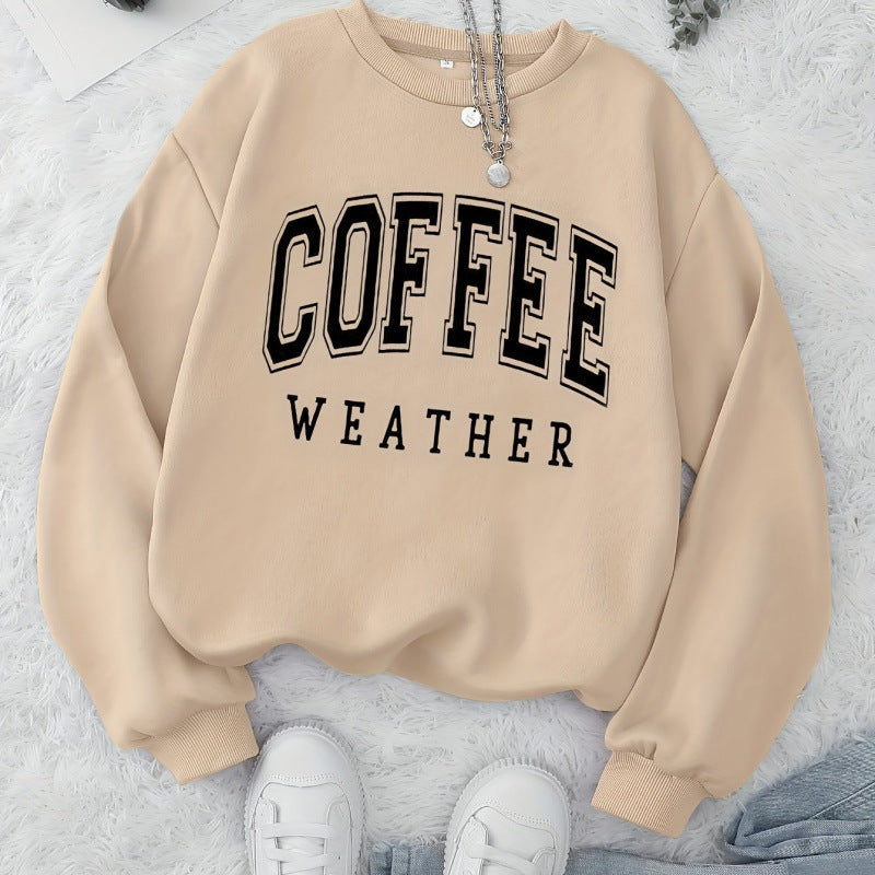 Sweatshirt femme avec impression tendance Coffee Weather Chic & Stil