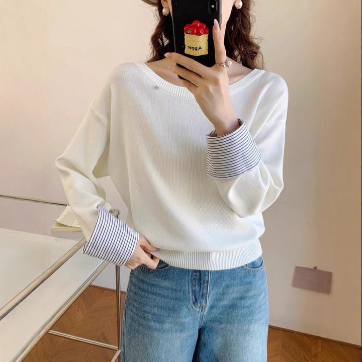 Pull décontracté pour femmes avec manches intérieures amovibles Chic & Stil
