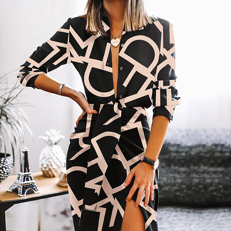 Lune London Printed Maxi Shirt Dress for Women