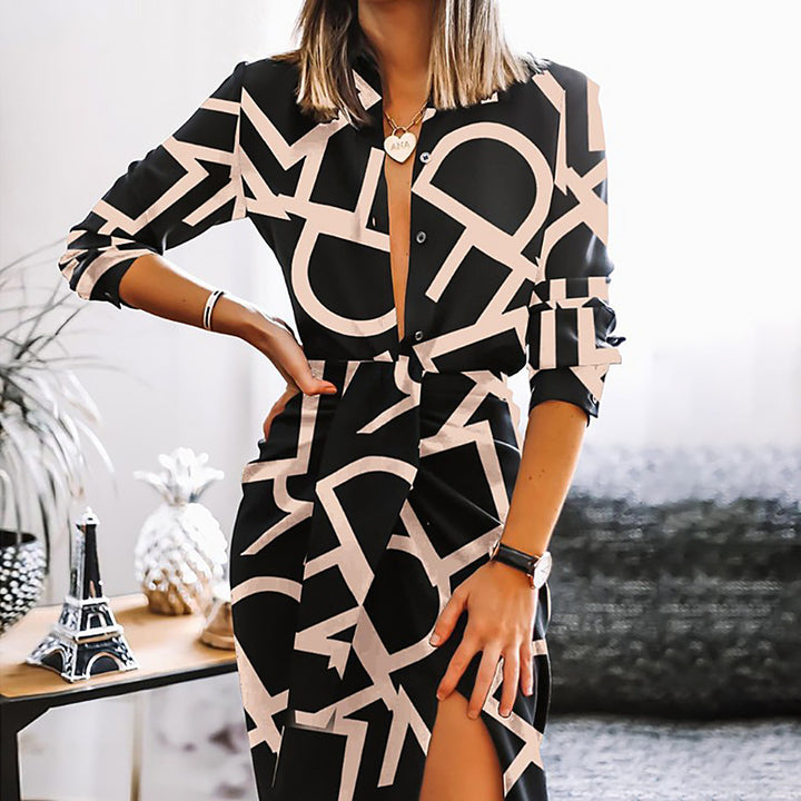 Lune London Printed Maxi Shirt Dress for Women