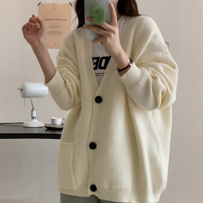 Gilet surdimensionné pour femmes avec poches pratiques et décolleté en V