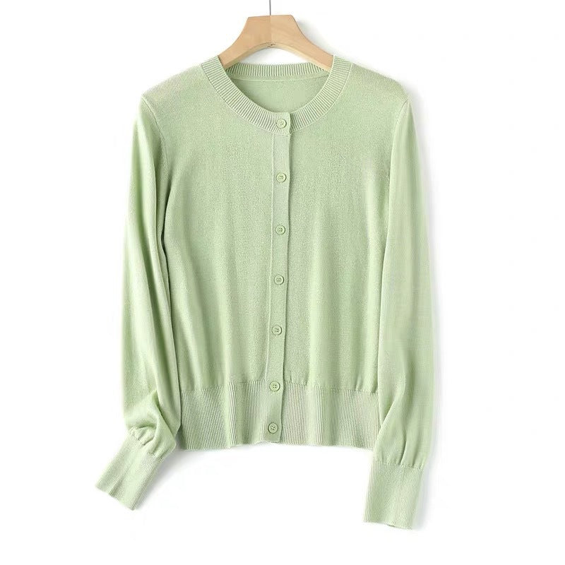 Ladies elegant knitted cardigan with pretty buttons Lune London