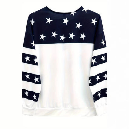Lune London | Women's sweatshirt with American flag motif and stars