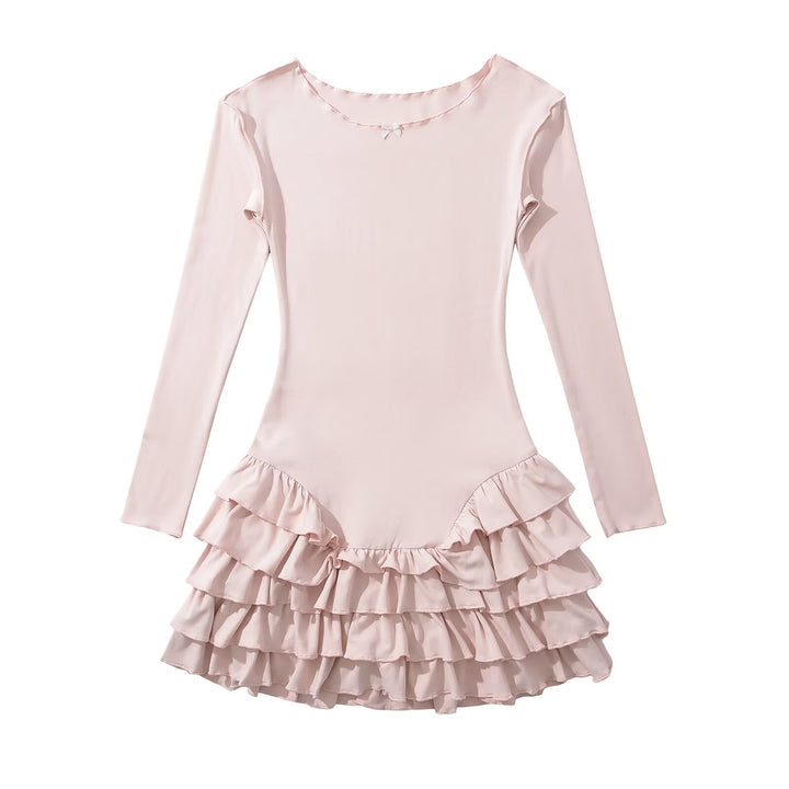 Ballet dress for ladies with ruffled hem and long sleeves Lune London