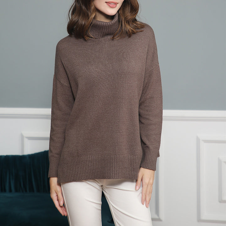 Casual sweater for women with a high collar and loose fit Lune London