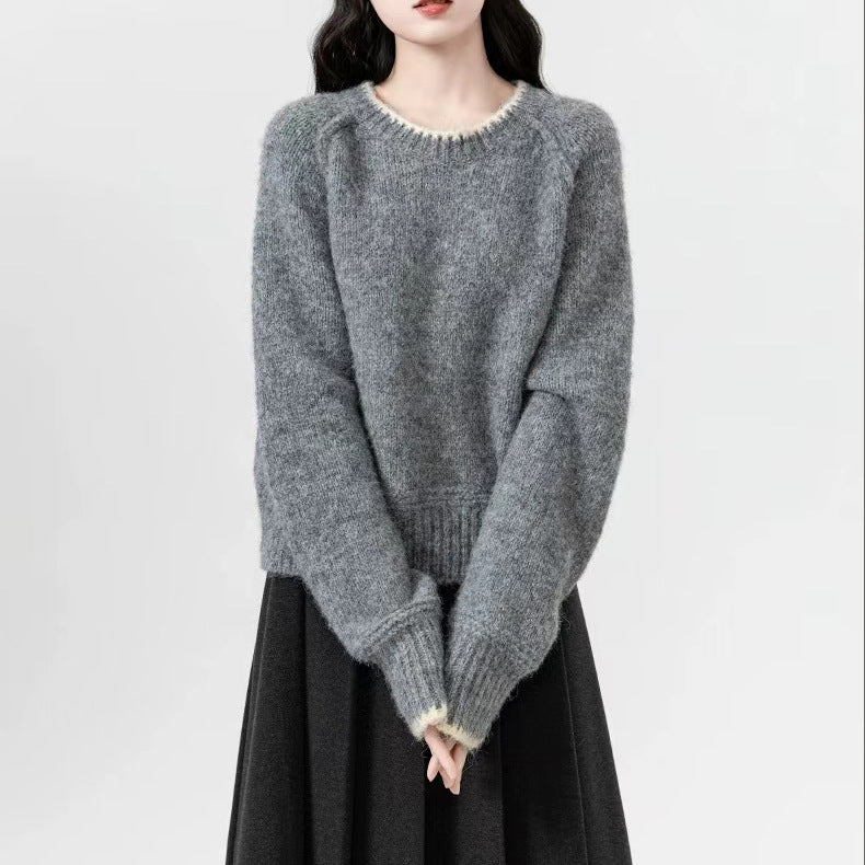Ladies Soft Knit Sweater with Loose Fit and Long Sleeves Lune London