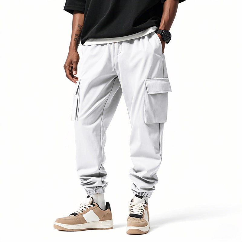 Men's cargo style leisure pants with elastic waist Lune London