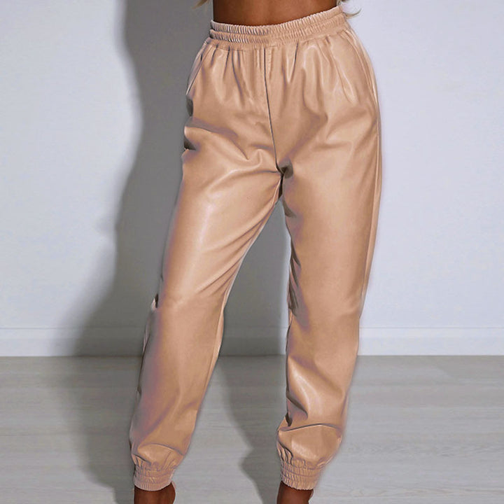 Comfortable sports pants for women with elastic waistband and straps Lune London
