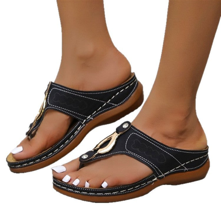 Ladies Comfort Casual Flat Toe Sandals Lune London