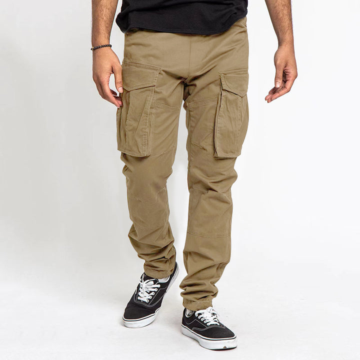 Men's cargo pants with multifunctional pockets and elastic waistband Chic and style