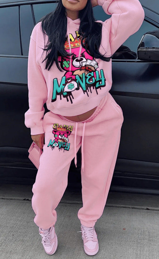 Lune London women's leisure set with stylish cartoon pattern