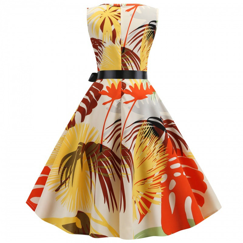 Robe swing femme avec motif floral et silhouette ajustée Chic & Stil