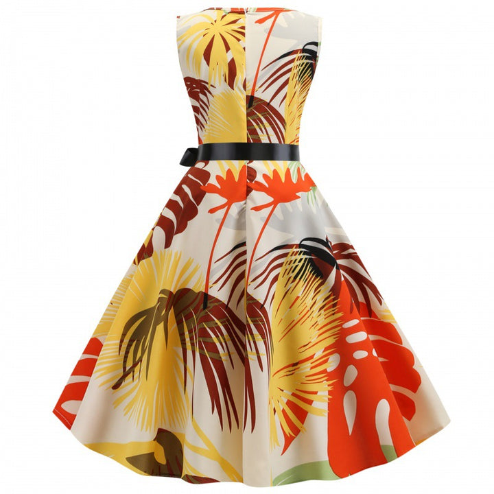 Robe swing femme avec motif floral et silhouette ajustée Chic & Stil