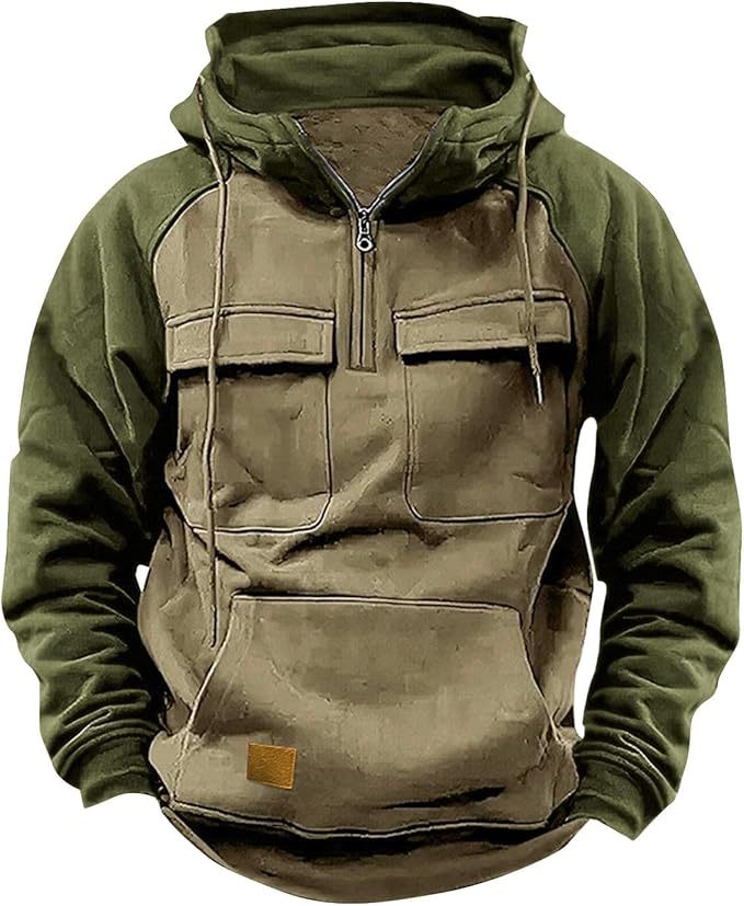Men's sporty cotton hoodie with practical pockets Lune London