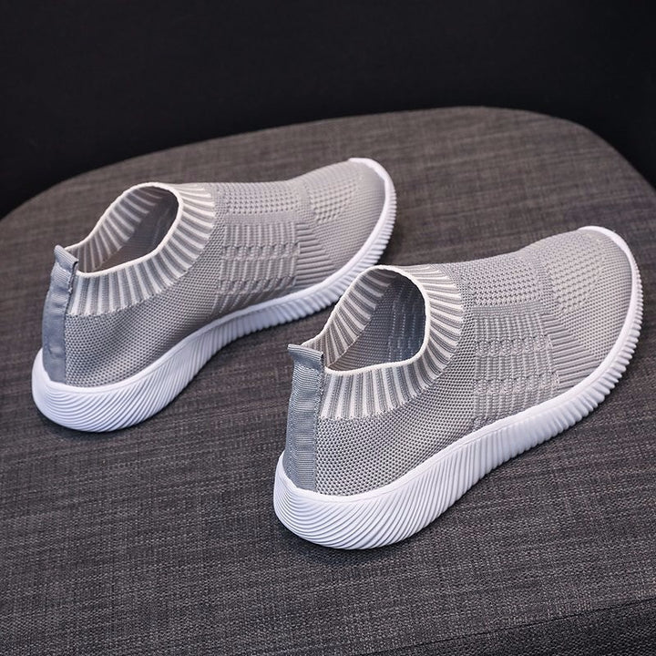 Breathable Slip-On sneakers for women with stretchy knit upper Lune London