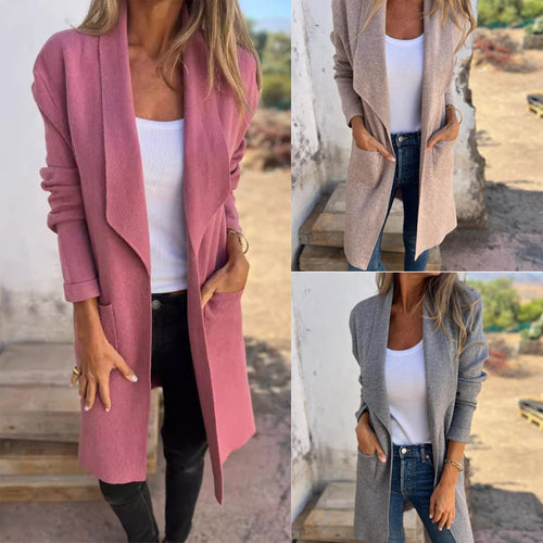 Open knit coat for women with a chic elegant silhouette Lune London