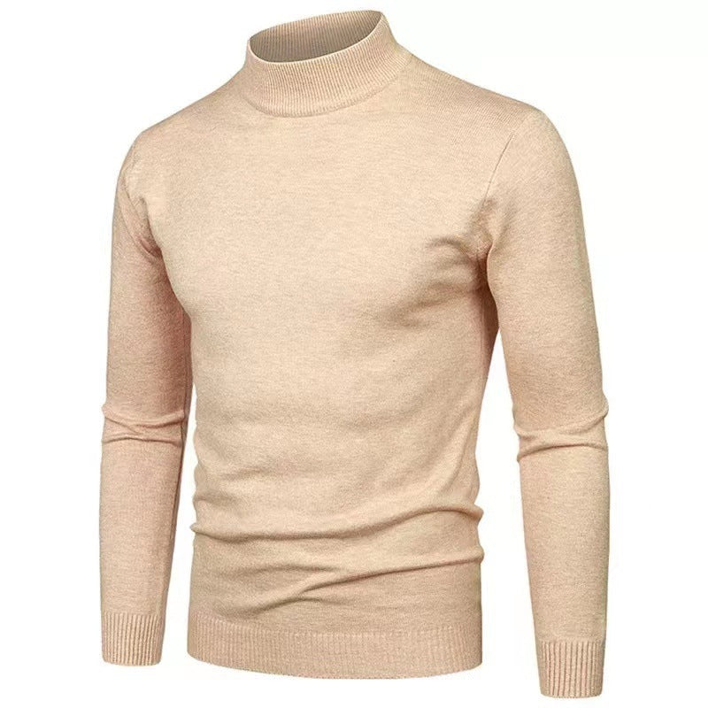High-quality knitted turtleneck pullover for men with a fine texture Lune London