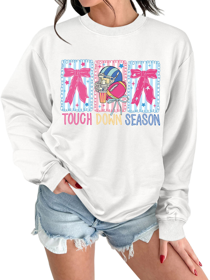Sweat-shirt femme avec motif de football créatif et coupe décontractée Chic & Stil
