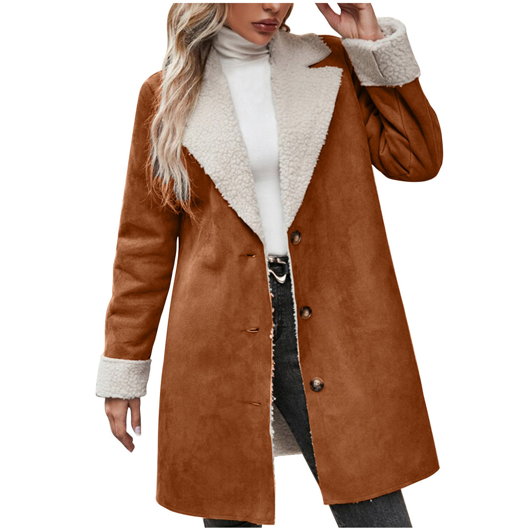 Elegant and warm ladies faux fur jacket with chic collar Lune London