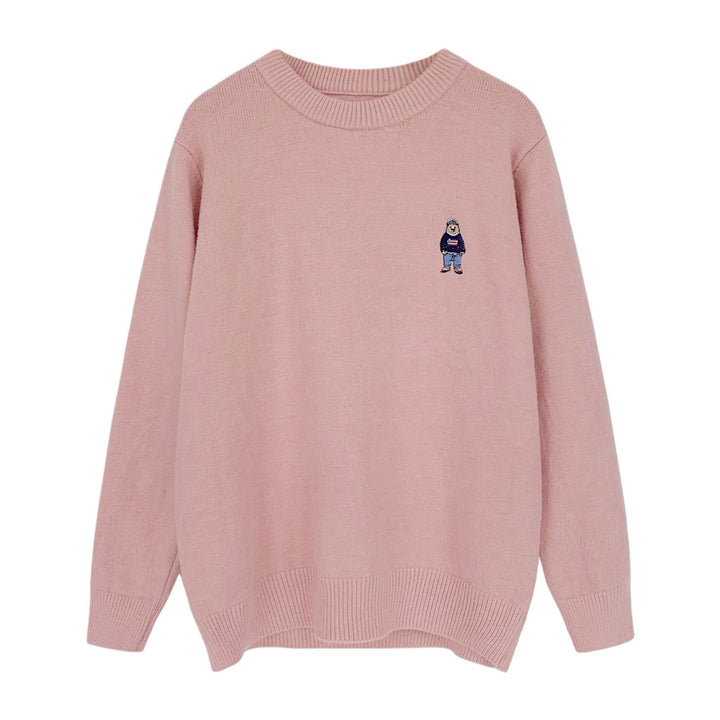 Ladies basic comfortable sweater with cute embroidered pattern Lune London