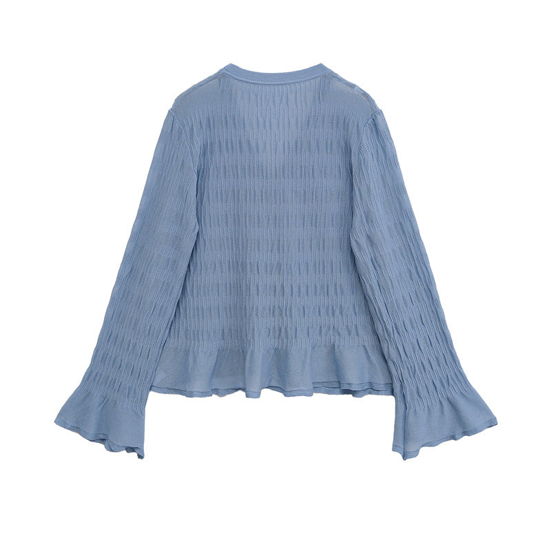 Women cardigan with wide sleeves and button details Lune London