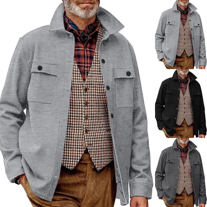 Flannel shirt for men with two chest pockets Lune London