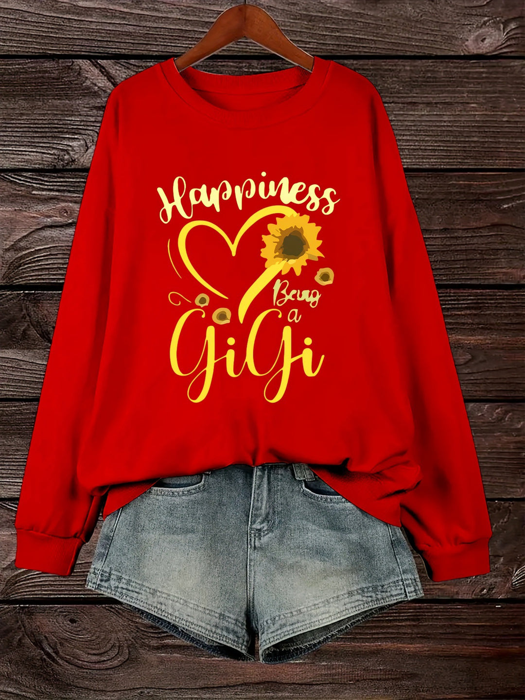 Sweatshirt pour femme avec des manches volumineuses et un motif joyeux Chic & Stil