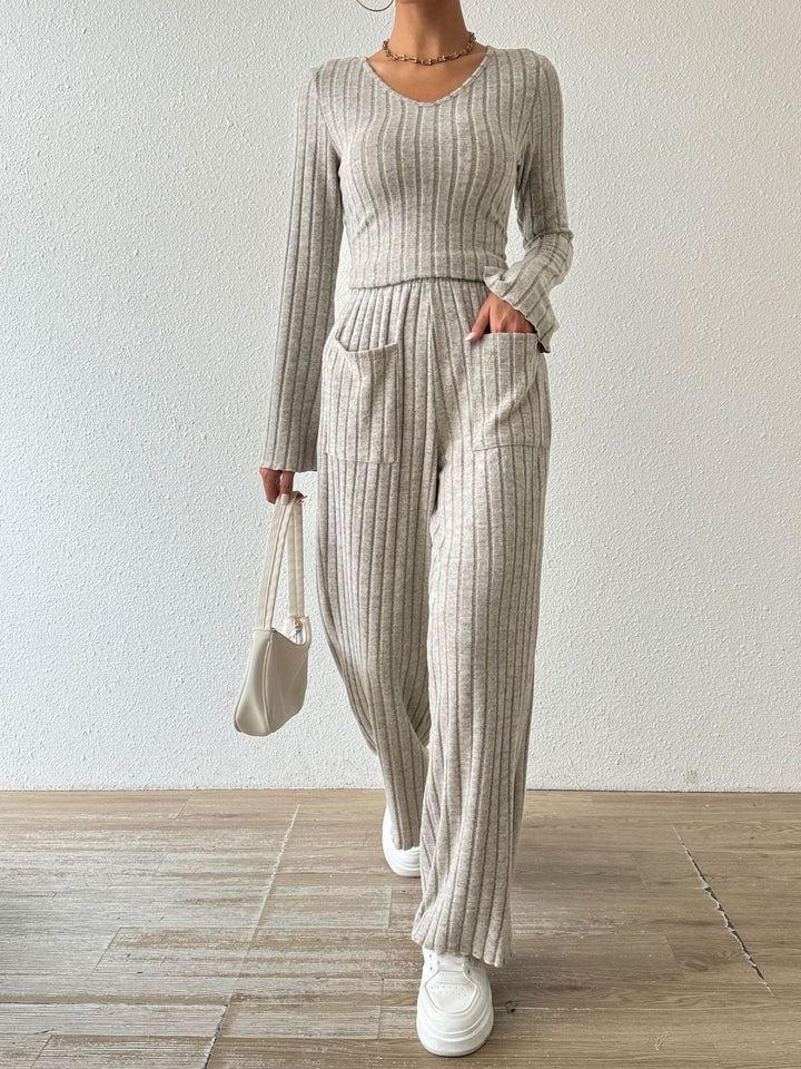Ladies Casual Knit Jumpsuit with Pockets Lune London