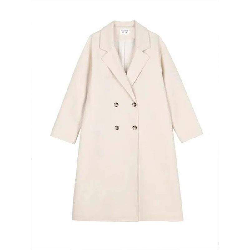 Manteau en laine élégant et doux pour femmes avec patte de boutonnage double. Chic & Stil