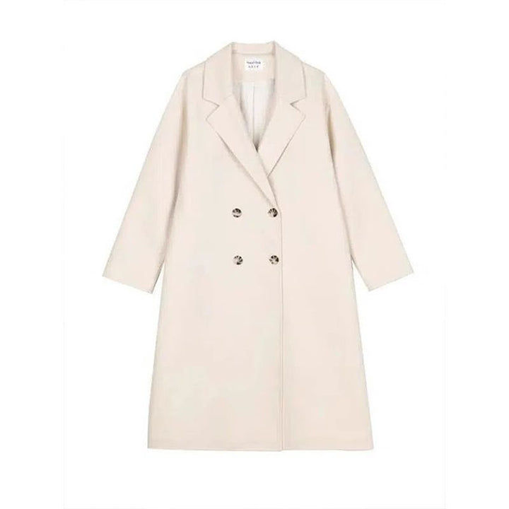 Manteau en laine élégant et doux pour femmes avec patte de boutonnage double. Chic & Stil