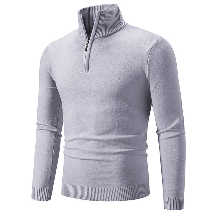 Men's Fashionable Sweater with Short Zipper Lune London