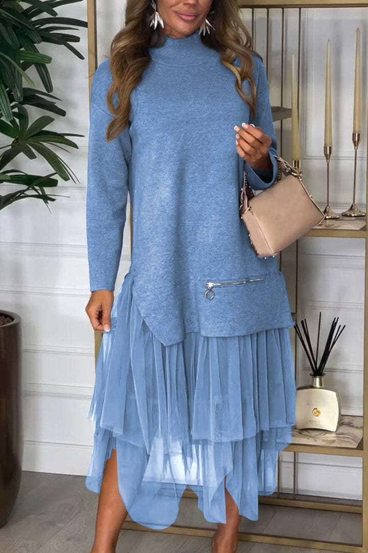 Robe hoodie pour femmes avec garniture en tulle Chic & Stil