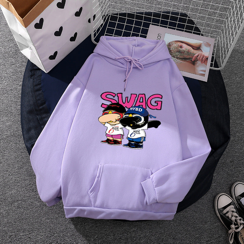 Women's hoodie with funny cartoon design Chic & Stil