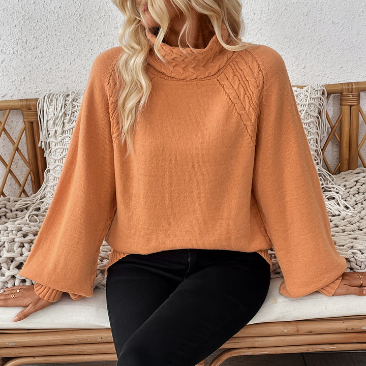Lune London Women's Knit Sweater with High Collar