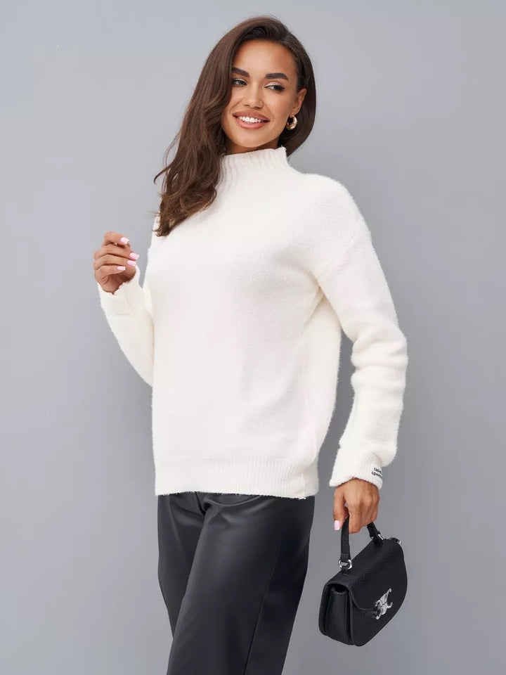 Pull en tricot pour femmes avec col montant Chic & Stil