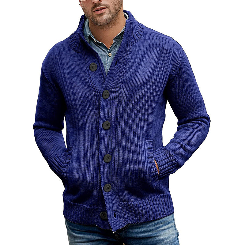 Knitted jacket for men with a modern design and practical pockets Lune London