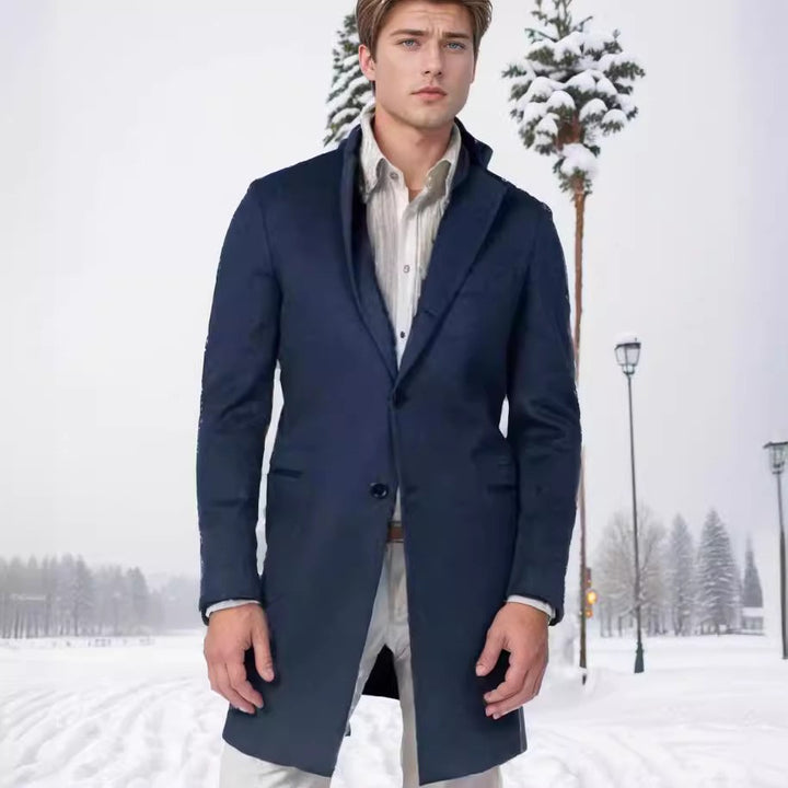 Elegant long coat for men in high-quality wool Lune London
