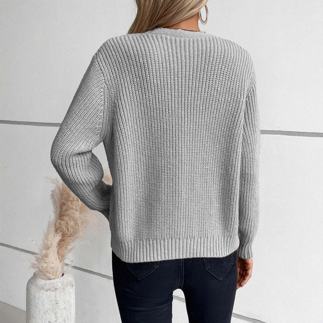 Cardigan for women with cable pattern and button details Lune London