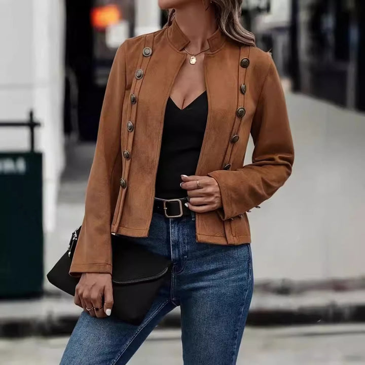 Elegant blazer jacket for women with decorative buttons Lune London