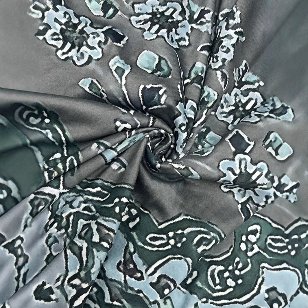 Maxi dress for women with playful ethnic pattern and fluid cut Lune London