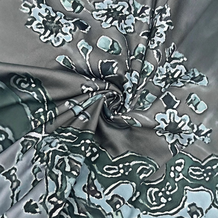 Maxi dress for women with playful ethnic pattern and fluid cut Lune London