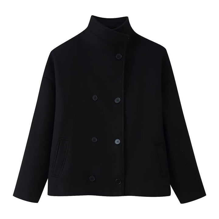 Stylish wool jacket for women with double-breasted buttons Lune London