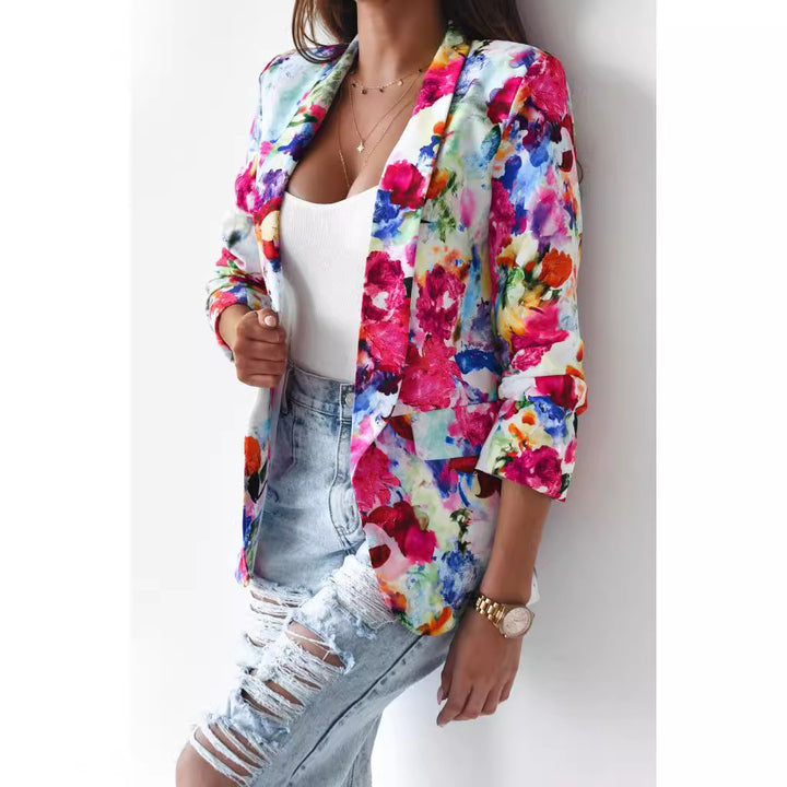 Blazer for women with floral print and relaxed fit Lune London