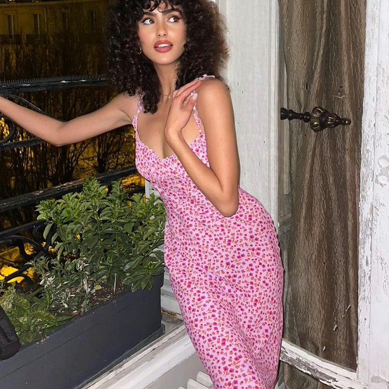 Chic Floral Midi Dress for Women